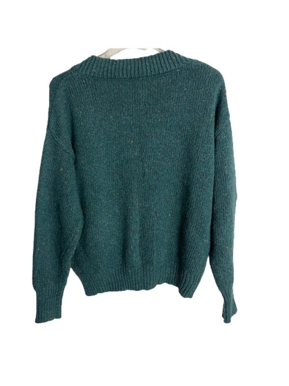 Women’s Abound Green Speckled Pullover Sweater Size Medium! - Picture 3 of 8